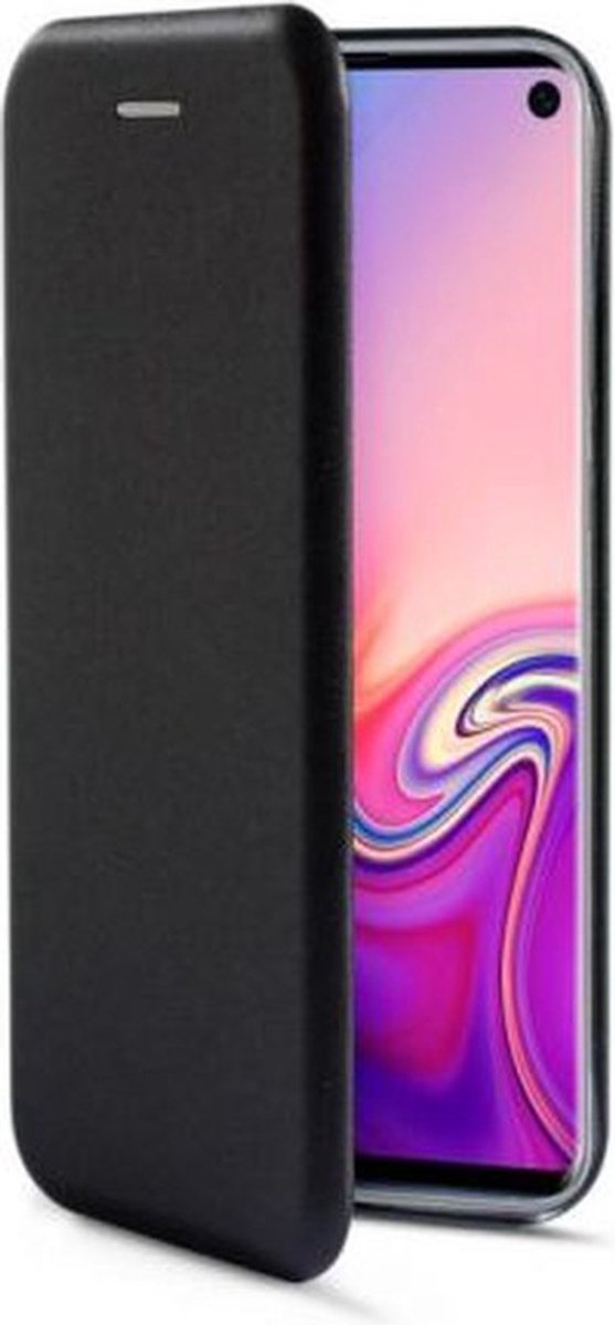 Samsung S10 hoesje zwart - Premium Bookcase Samsung Galaxy S10 hoesje met ruimte voor pasjes - Zwart