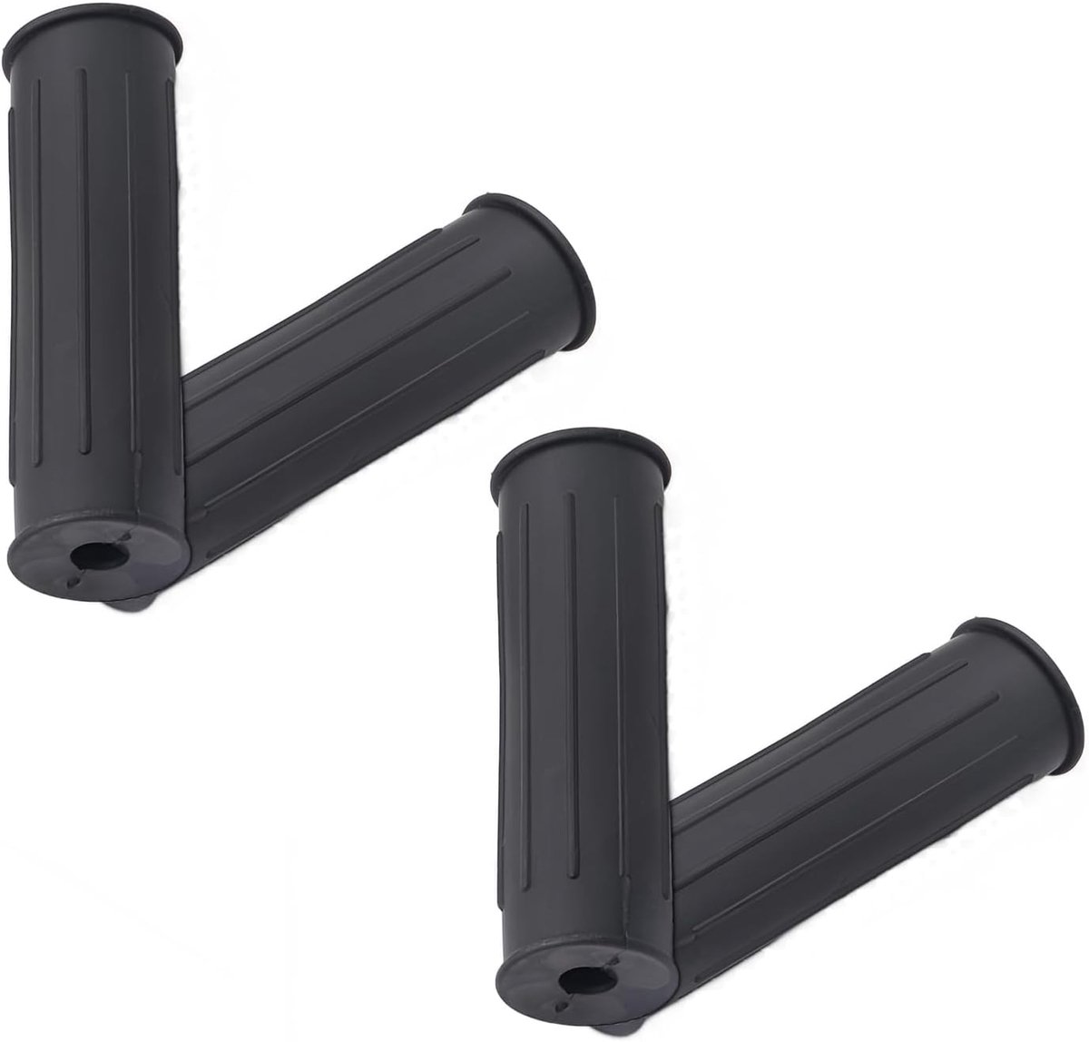 SnelShoppen - 4 Stuks Universele Tuinwagen Handgrepen 25mm, Ergonomische Non-Slip Vervanghandgrepen voor Tuin, Fietsen, Rollators en Motoren - Zwart