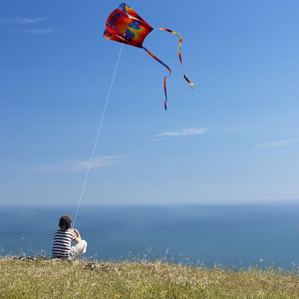 SnelShoppen - 2 Stuks Kites voor Kinderen, Regenboog Kite met Kleurrijke Lange Staart, Eenvoudig Vliegend, Perfect voor Beginners, Buiten Spelletjes,
