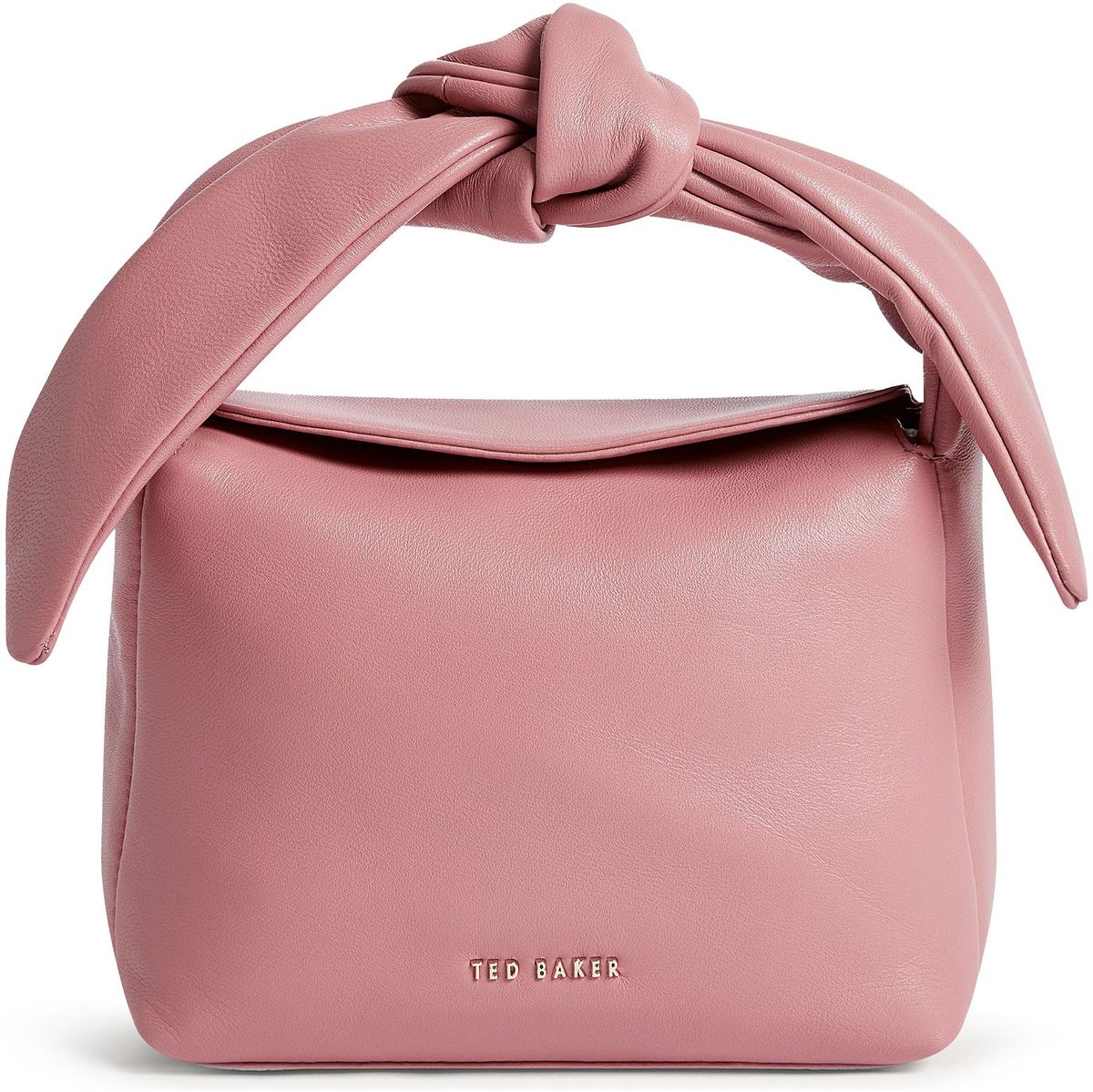 Ted Baker Leren schoudertas handtas Niyal Soft Knot Bow Leather Crossbody Bag Pl - Pink roze