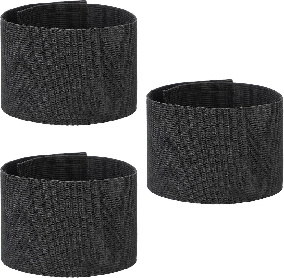 SnelShoppen - 3 Stuks Elastische Rouwbanden, Zwarte Rouwarmbanden, Flexibele Mourning Bands voor Sport, Voetbal, Basketbal, Herdenkingen, Maat 7x33 cm