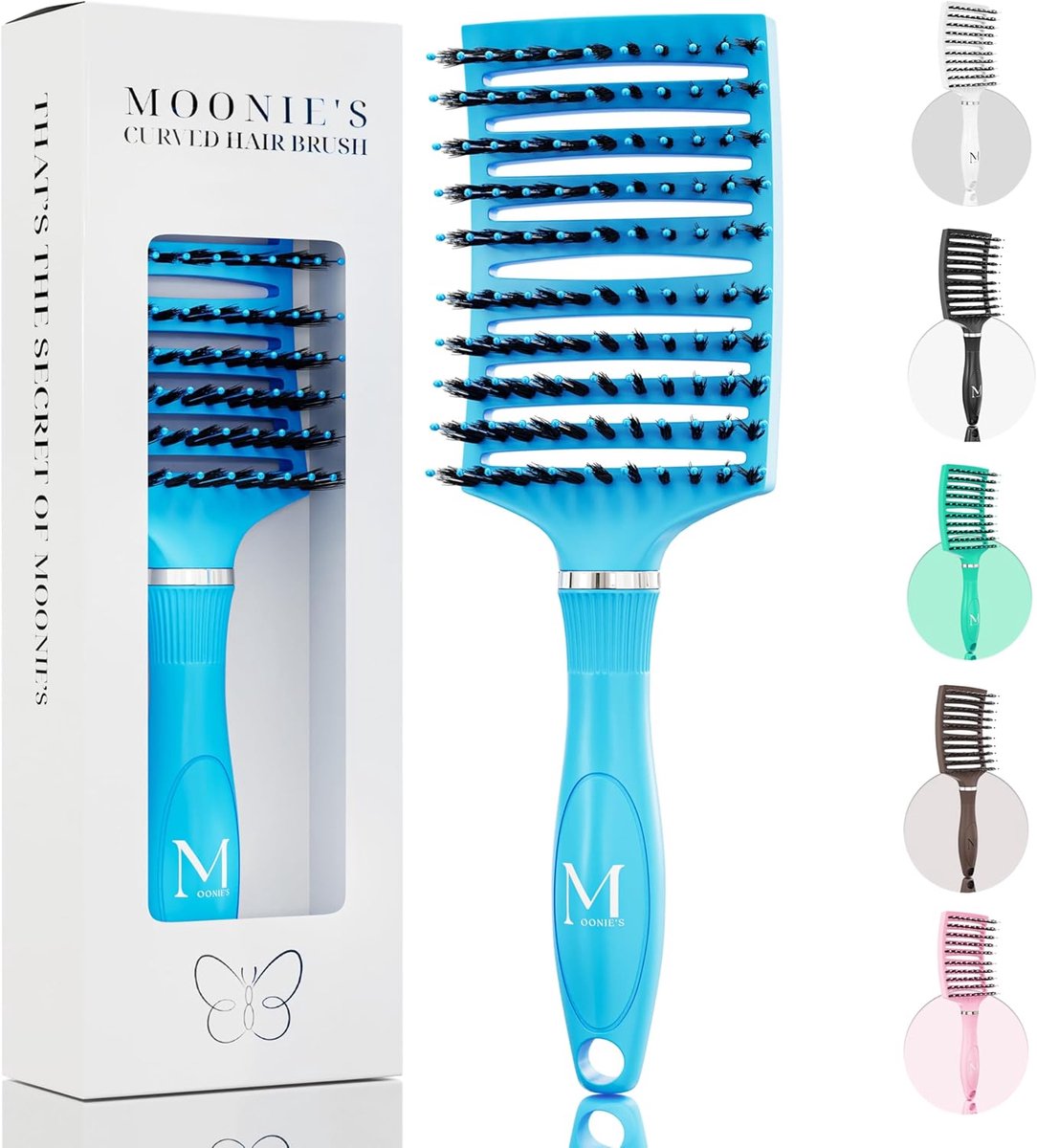 SnelShoppen - No-Tangle Haarborstel, Premium Ontklitborstel voor Lang Haar, Haarverzorging Paddle Brush voor Dames, Heren & Kinderen, Nat & Droog Haar