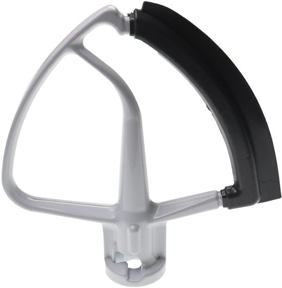 vhbw Platte klopper vervanging voor KitchenAid 5KFE5T staande mixer - Flexibele klopper, aluminium/polyamide/rubber, zwart-wit van vhbw — afbeelding 2