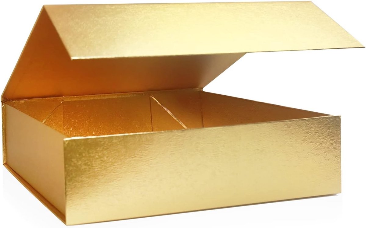 Grote luxe magnetische geschenkdozen met deksels - Goud - Vouwbare kartonnen doos - 320x240x90 mm