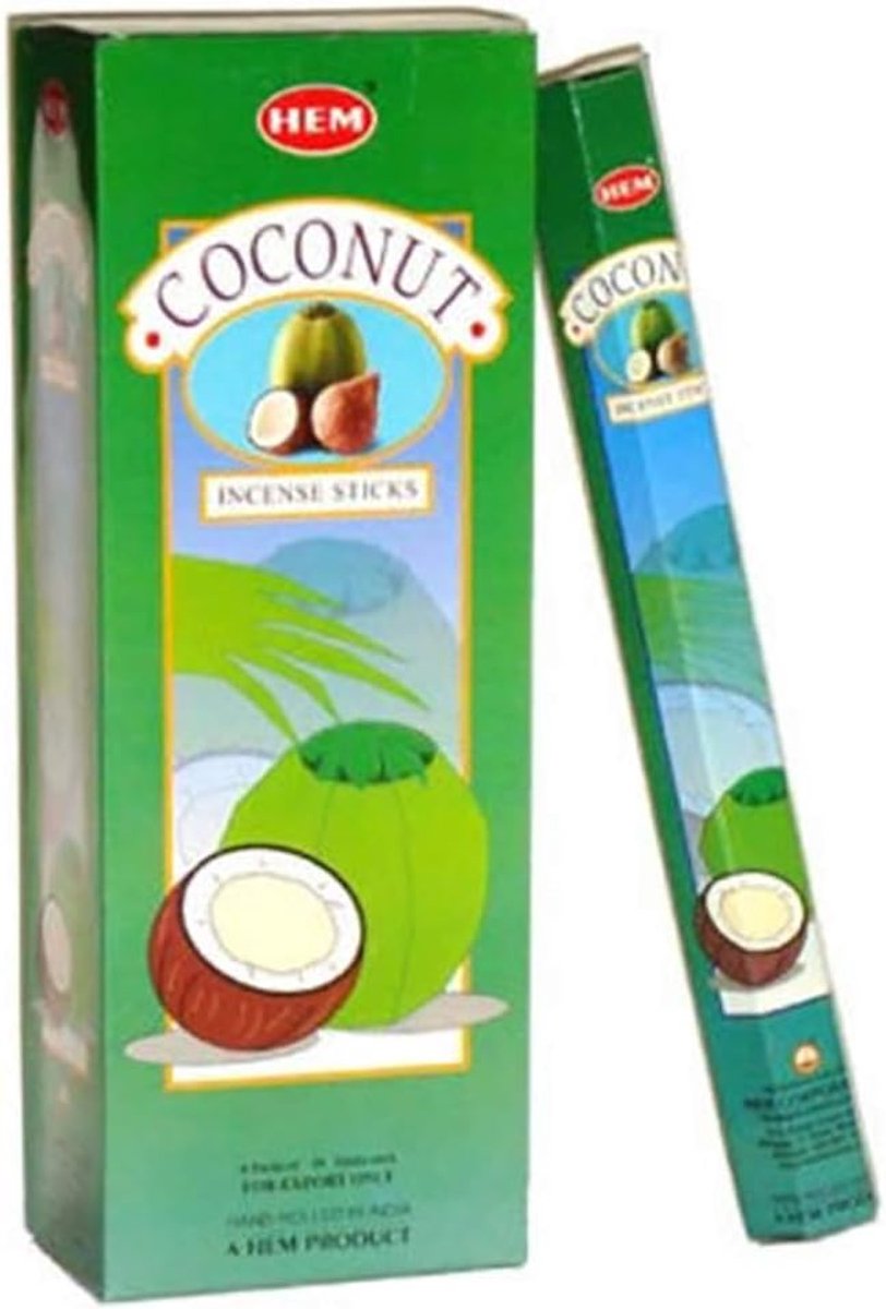 SnelShoppen - Zoom Kokosnoot Hexa Wierook Sticks - 6x20 Sticks - Aromatische Wierook voor Ontspanning, Meditatie, Feest en Thuisgebruik - 120 Sticks