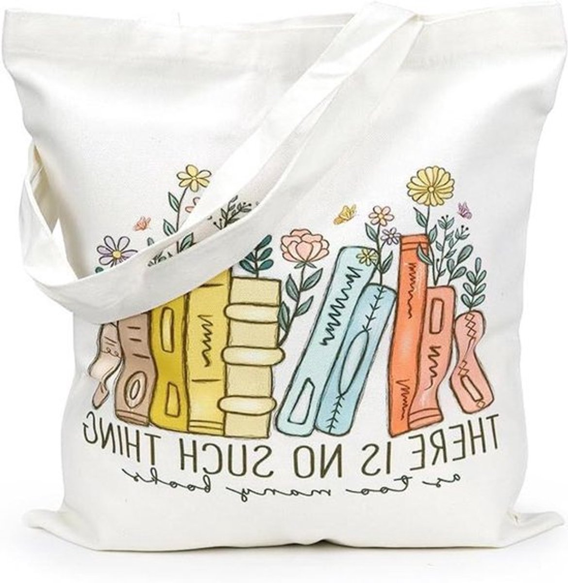 Canvas Shopper tas voor dames, herbruikbare katoenen shopper met schouderriem