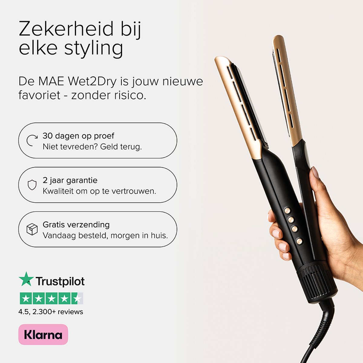 MAE Wet2Dry 2-in-1: föhn en stijltang in één thumbnail 6