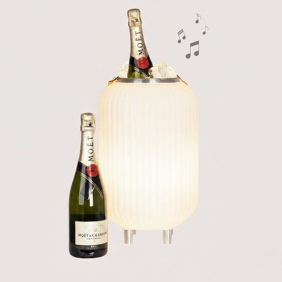 Nikki Amsterdam - The.Lampion - L-65 - Multicolor LED verlichting - Bluetooth Speaker - Wijnkoeler - Champagnekoeler - Ijskoeler - Ice Bucket - Ijsemmer - Tuin Verlichting - Feest Verlichting - Met gratis App bedienbaar - Koppelbaar van Nikki Amsterdam — afbeelding 3