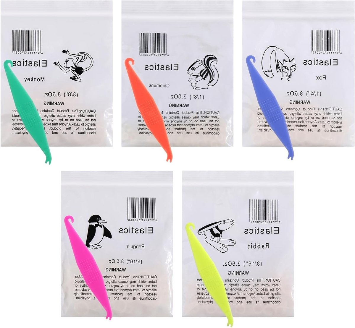 Orthodontische Rubber Bands 500 Stuks - Elastische Beugels met 5 Inzetstukken voor Beugels, 5/16 Inch Orthopedische Elastische Bands voor Tanden en Dreadlocks