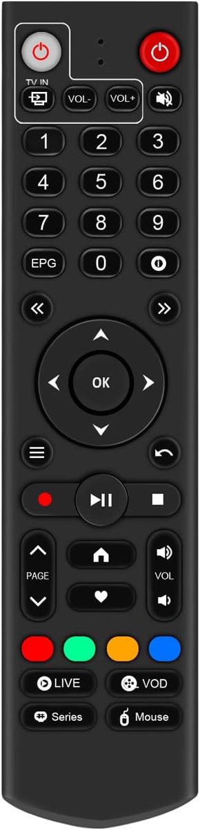 SnelShoppen - Ergonomische Afstandsbediening Voor XSARIUS Pure 4K, Avant 5G, 2, 2+ en 2+ Ultra - Ideaal Voor TV, Multimedia en Entertainment