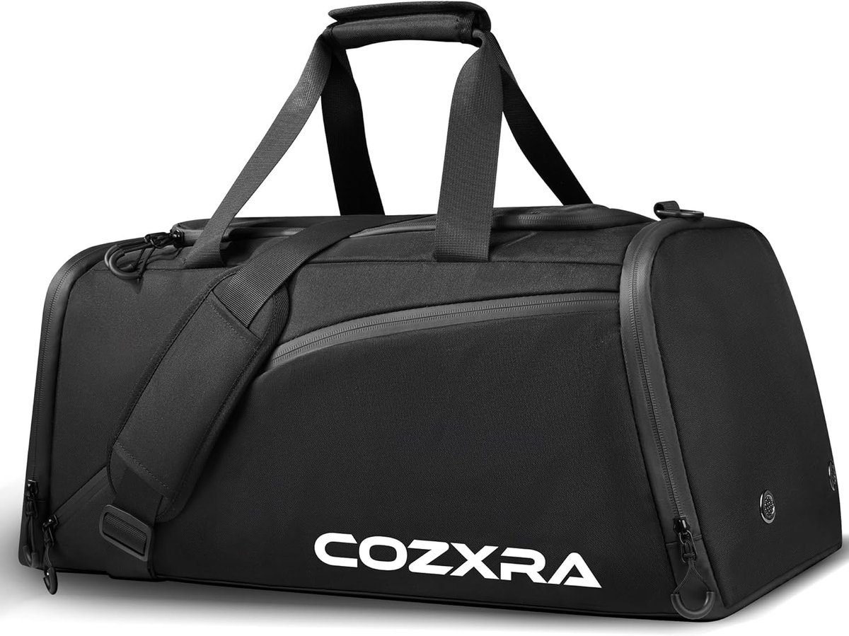 SnelShoppen - Sporttas 40L, Reistas met Schoenenvak en 2 Natte Vakken, Spatwaterdicht Nylon, Ideaal als Schoudertas, Voetbaltas, Fitness- en Trainings