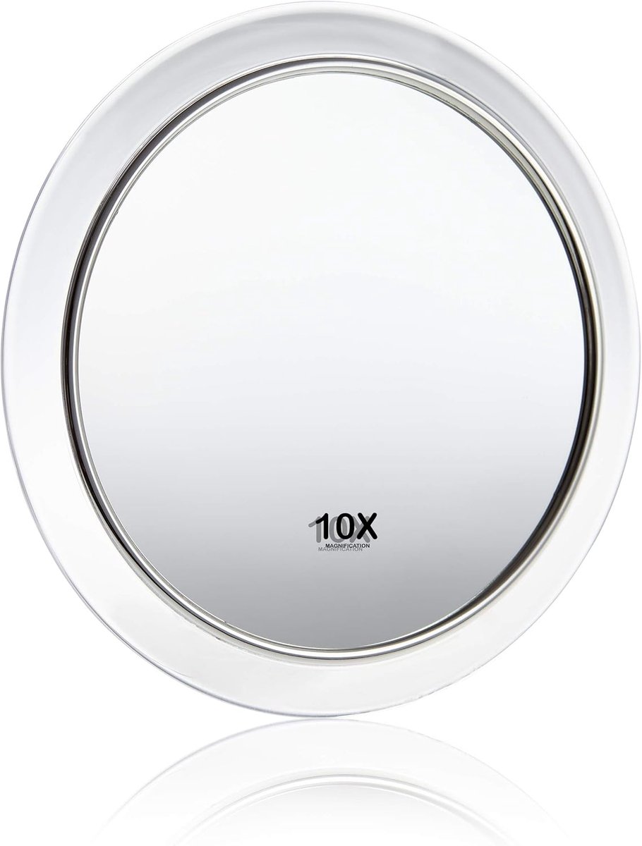 SnelShoppen - Rond Reismirror met Zuignap, Acryl, 5x Versterking, Perfect voor Thuis, Reizen, Feest, Diverse Kleuren, Compact en Lichtgewicht