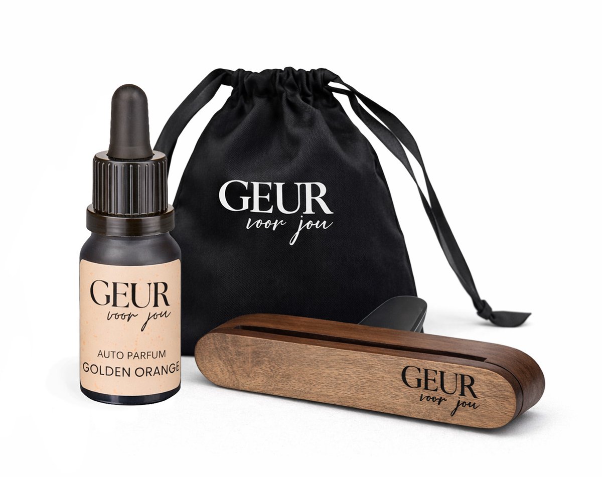 Geur voor Jou Golden Orange - Autoparfum 10 ml - Navulbaar - Dashboard Luchtverfrisser - 100% Natuurlijke Parfumolie