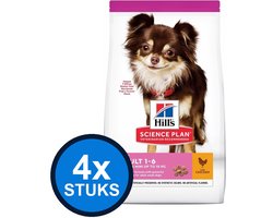 4x Hill's - Science Plan dog ad light S chicken 1,5kg - Hondenvoer - 1.5 kg