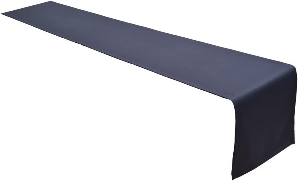 SnelShoppen - Hoogwaardige tafelrunner 40x180cm, 100% katoen, anthraciet, makkelijk te onderhouden, duurzaam, feestelijk en geschikt voor restaurant,