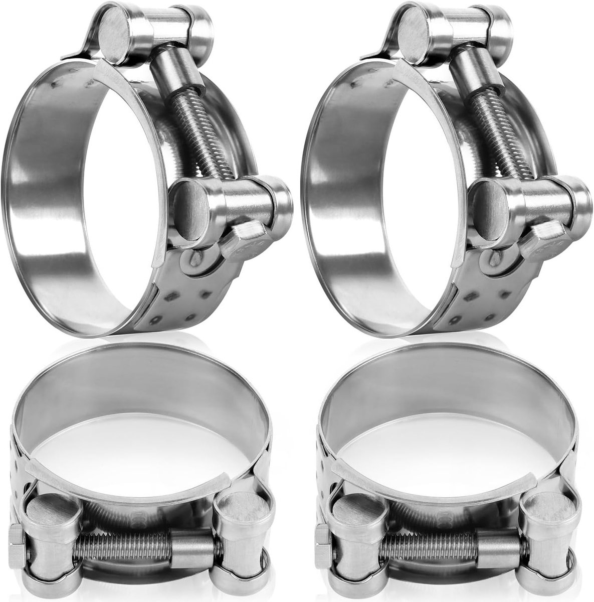 Gelenkbolzenschelle voor Motorrendement 48-51MM - RVS Slangklemmen, Duurzaam en Roestvrij, Perfect voor Uitlaatverbeteringen