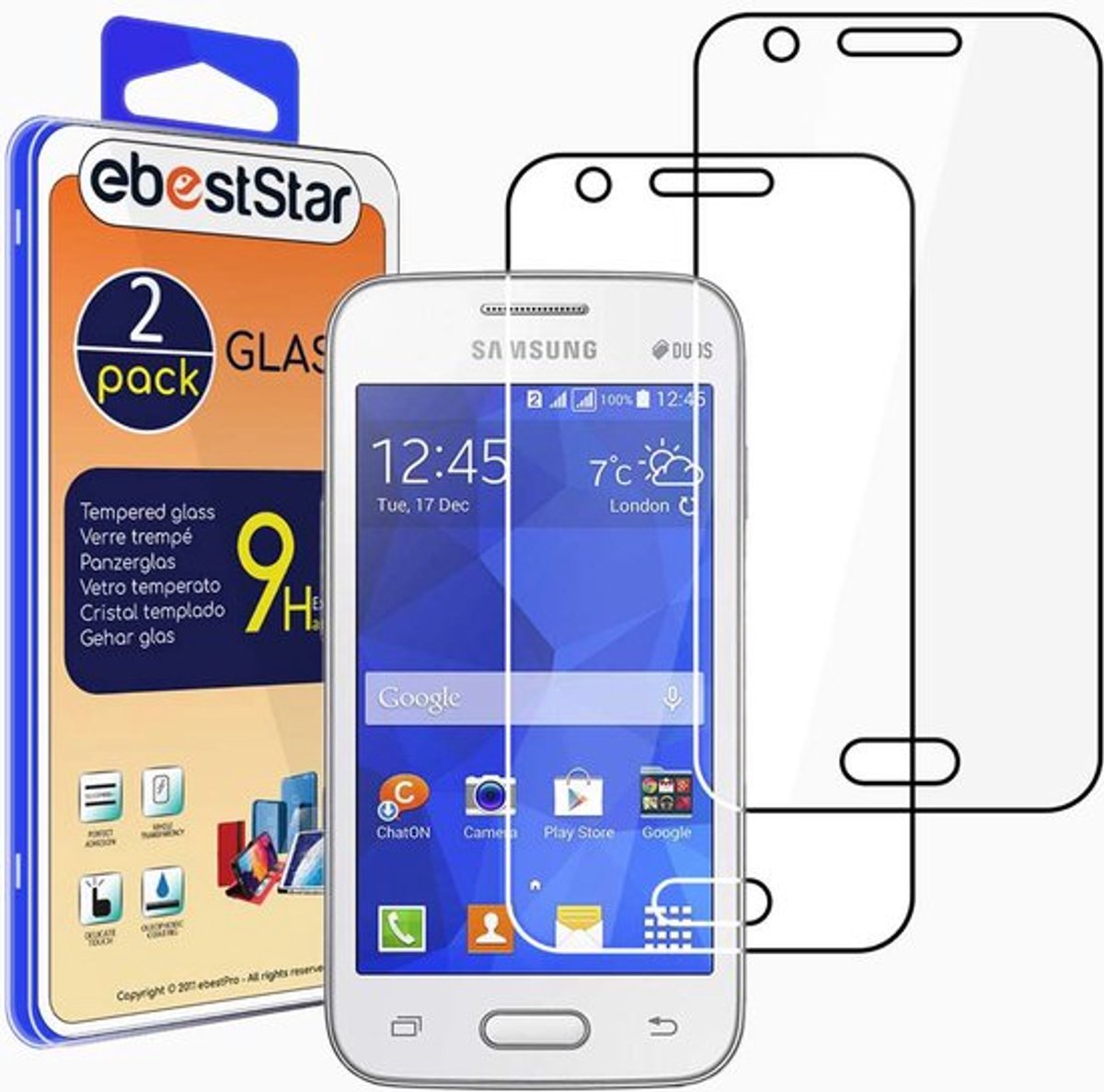 ebestStar - {2 Stuks} Gehard glas geschikt voor Samsung Ace 4 Galaxy SM-G357FZ, Screen Protector Cover, Schermbeschermer Tempered Glass