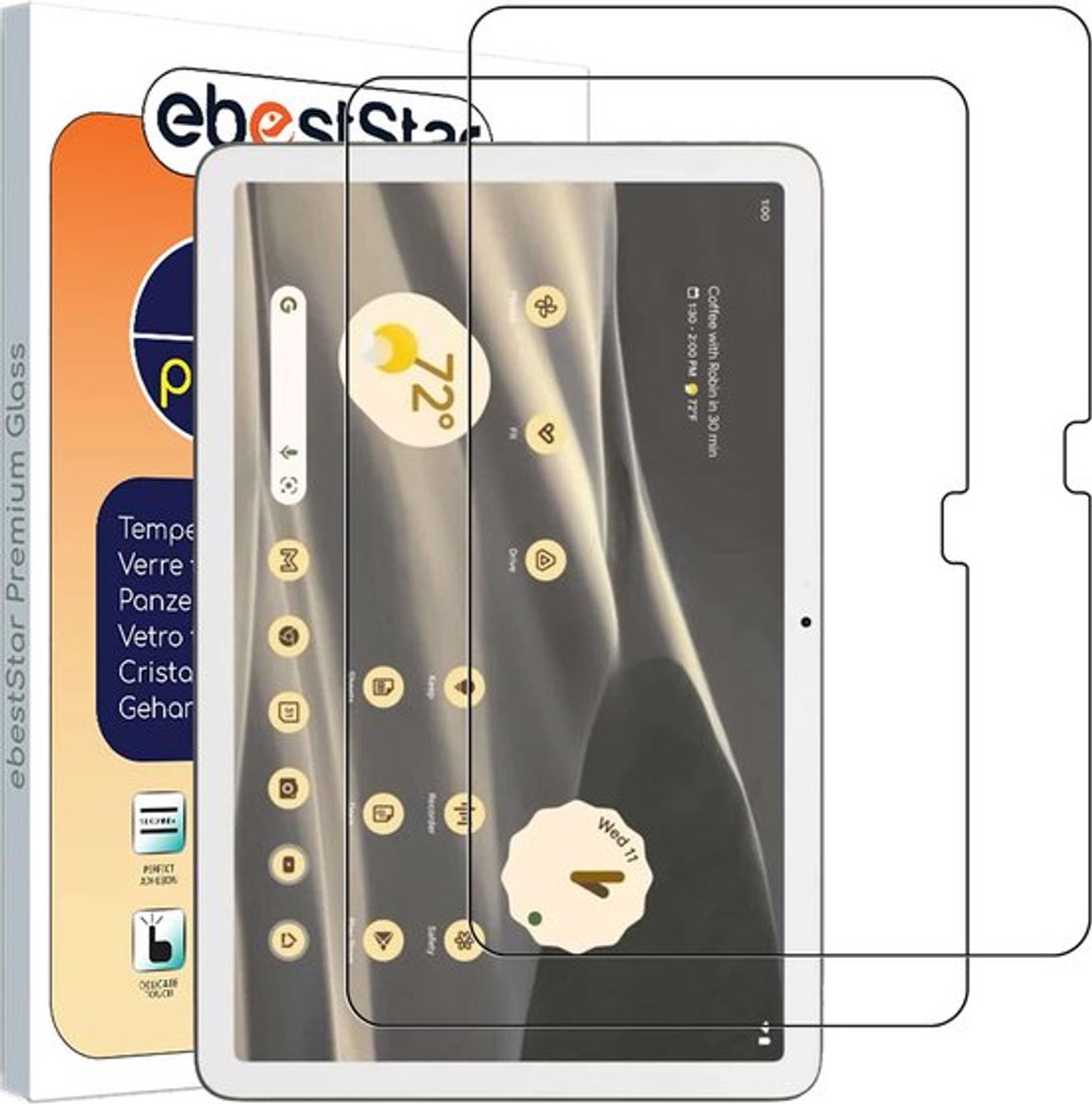 ebestStar - {2 Stuks} Gehard glas geschikt voor Google Pixel Tablet, Screen Protector Cover, Schermbeschermer Tempered Glass