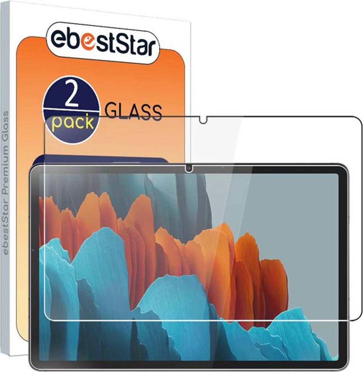 ebestStar - {2 Stuks} Gehard glas geschikt voor Samsung Galaxy Tab S7 SM-T870, Screen Protector Cover, Schermbeschermer Tempered Glass