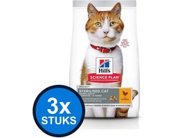 3x Hill's - Science Plan cat ad sterilised chk 1,5kg - Kattenvoer - 1.5 kg