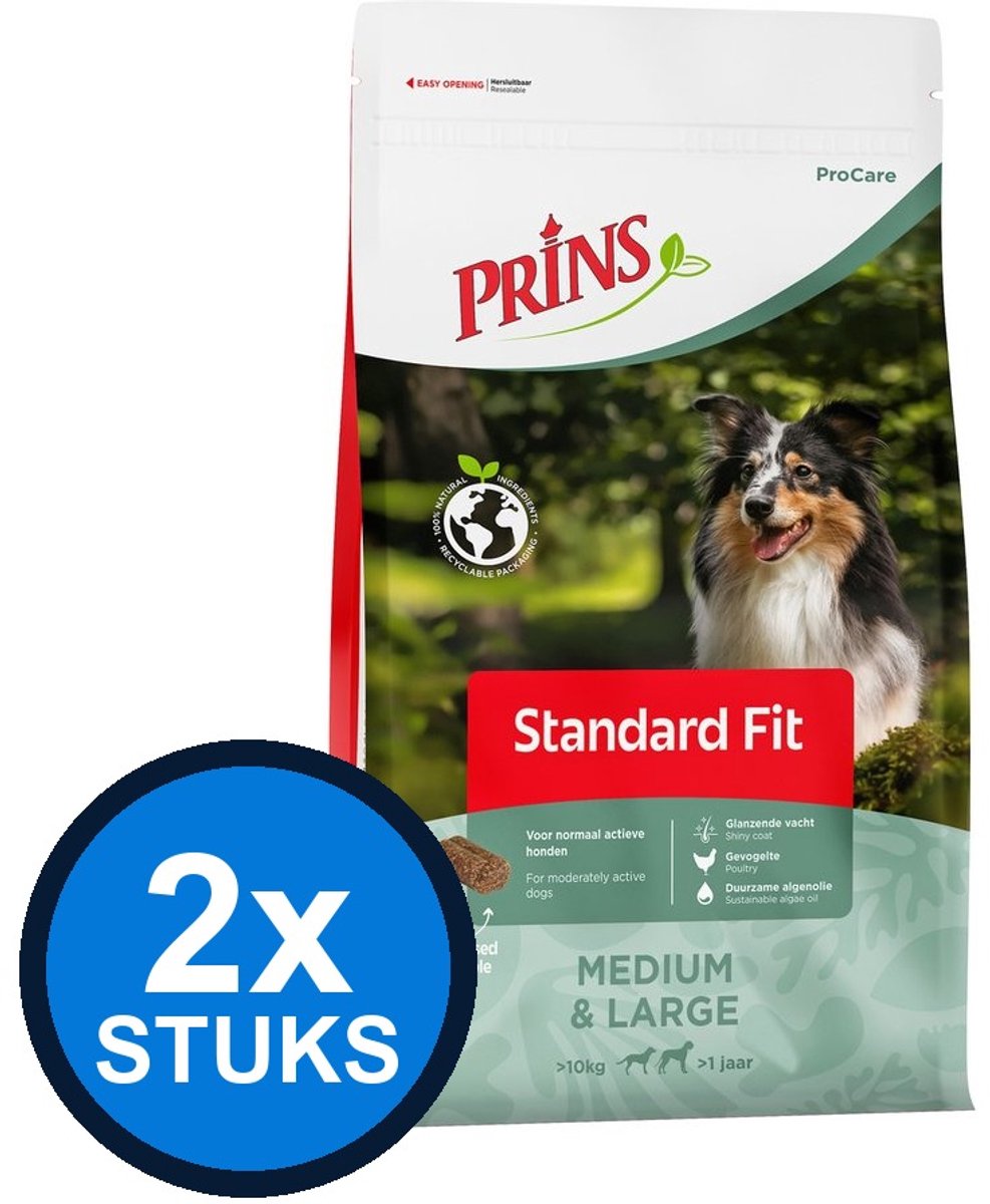 2x Prins - ProCare standard fit 3kg - Hondenvoer - 3 kg