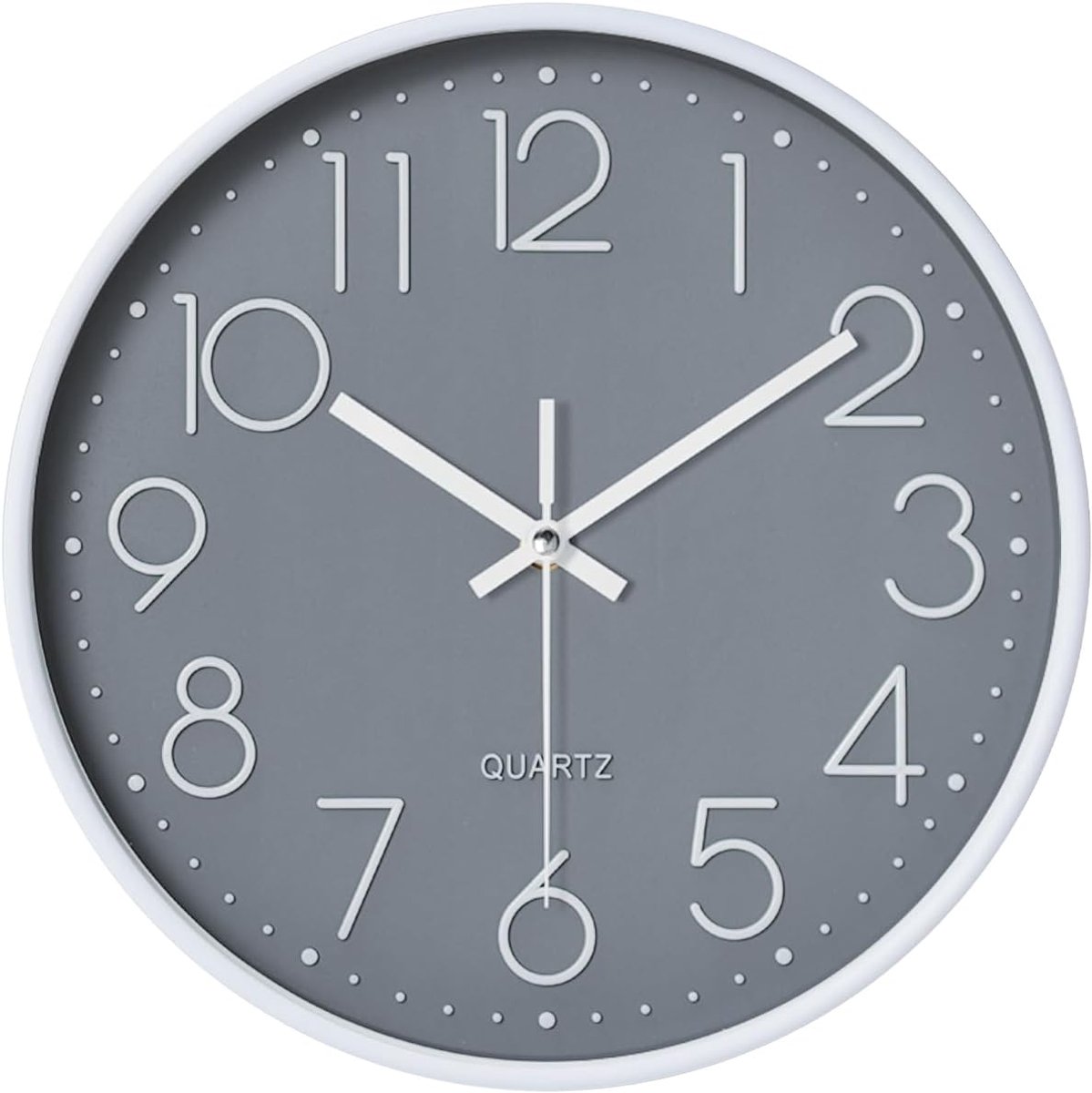 SnelShoppen - Moderne 8 Inch Wandklok - Stille, Geen Tikkende Geluiden - Decoratieve Ronde Klok voor Kantoor, Woonkamer, Badkamer, Keuken, Slaapkamer