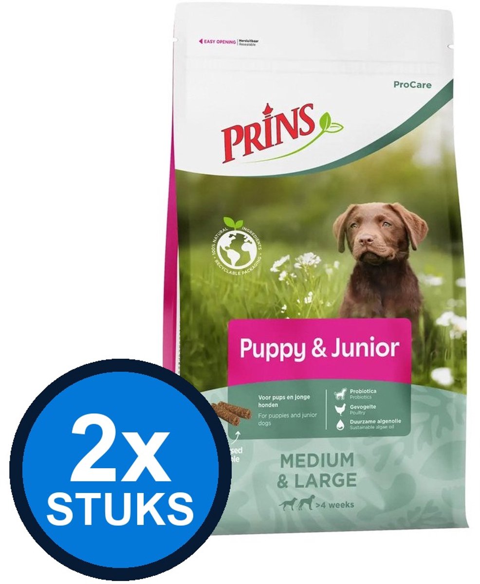 2x Prins - ProCare puppy&junior 3kg - Hondenvoer - 3 kg