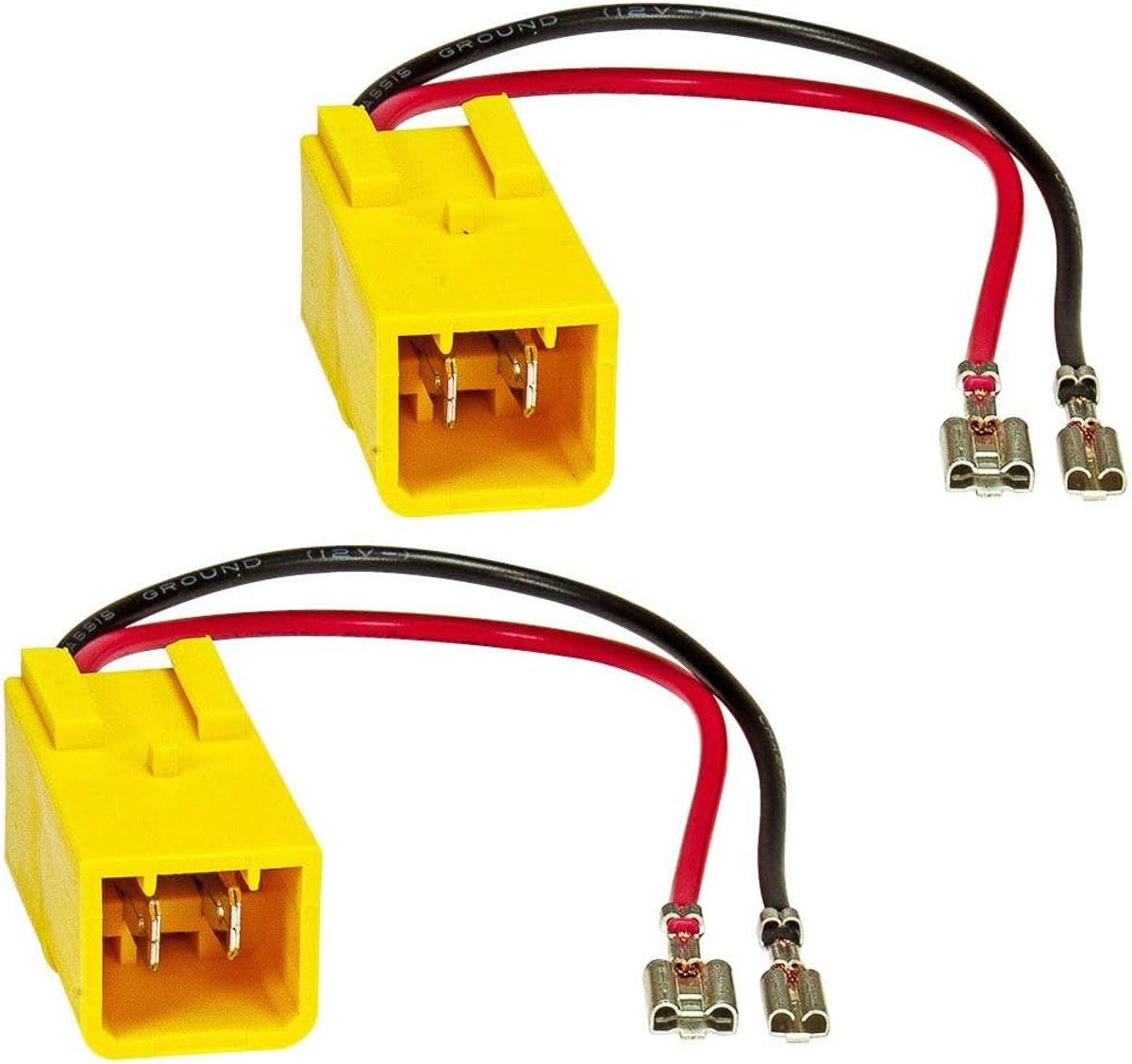SnelShoppen - Speaker adapter set van 2 voor DIN aansluiting, compatibel met Alfa Romeo, Citroen, Fiat, Lancia, Peugeot - Ideaal voor aftermarket spea