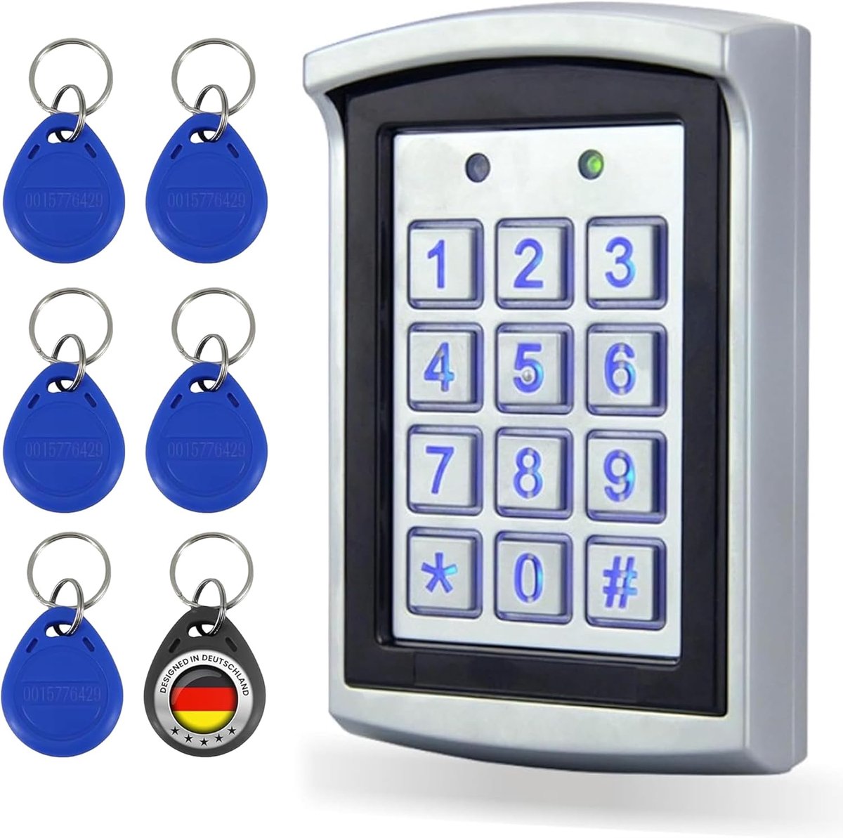 SnelShoppen - Smart Lock Elektronische Deurslot - Weerbestendig met Code en RFID, IP66, 2 Relais - Veiligheid voor Voor- en Achterdeur, Appartementen