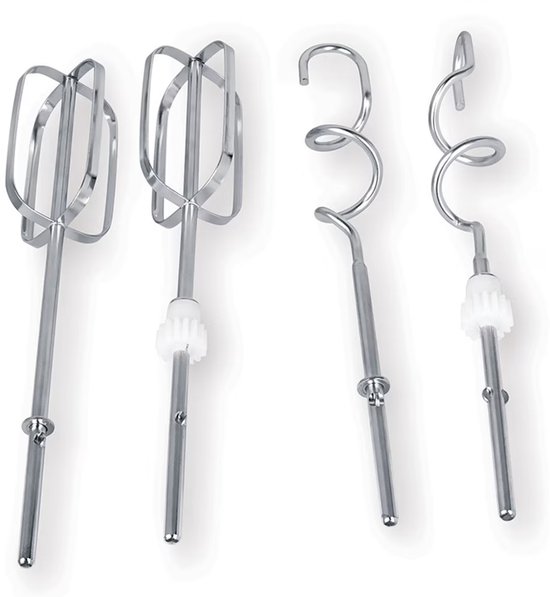 Heinner Mixer met Mengkom - Elektrische Handmixer met Standaard - 300 W - Mengkom van 3,4 L - 5 Snelheden en Turbofunctie - 2 Gardes en 2 Deeghaken - Afneembare Mixer - Wit van Heinner — afbeelding 2