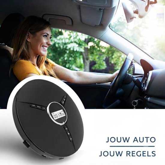 SP® CD Speler Draagbare - Draagbare Bluetooth CD Speler - CD Speler - Zwart - 14cm x 14cm x 3cm van SP — afbeelding 3