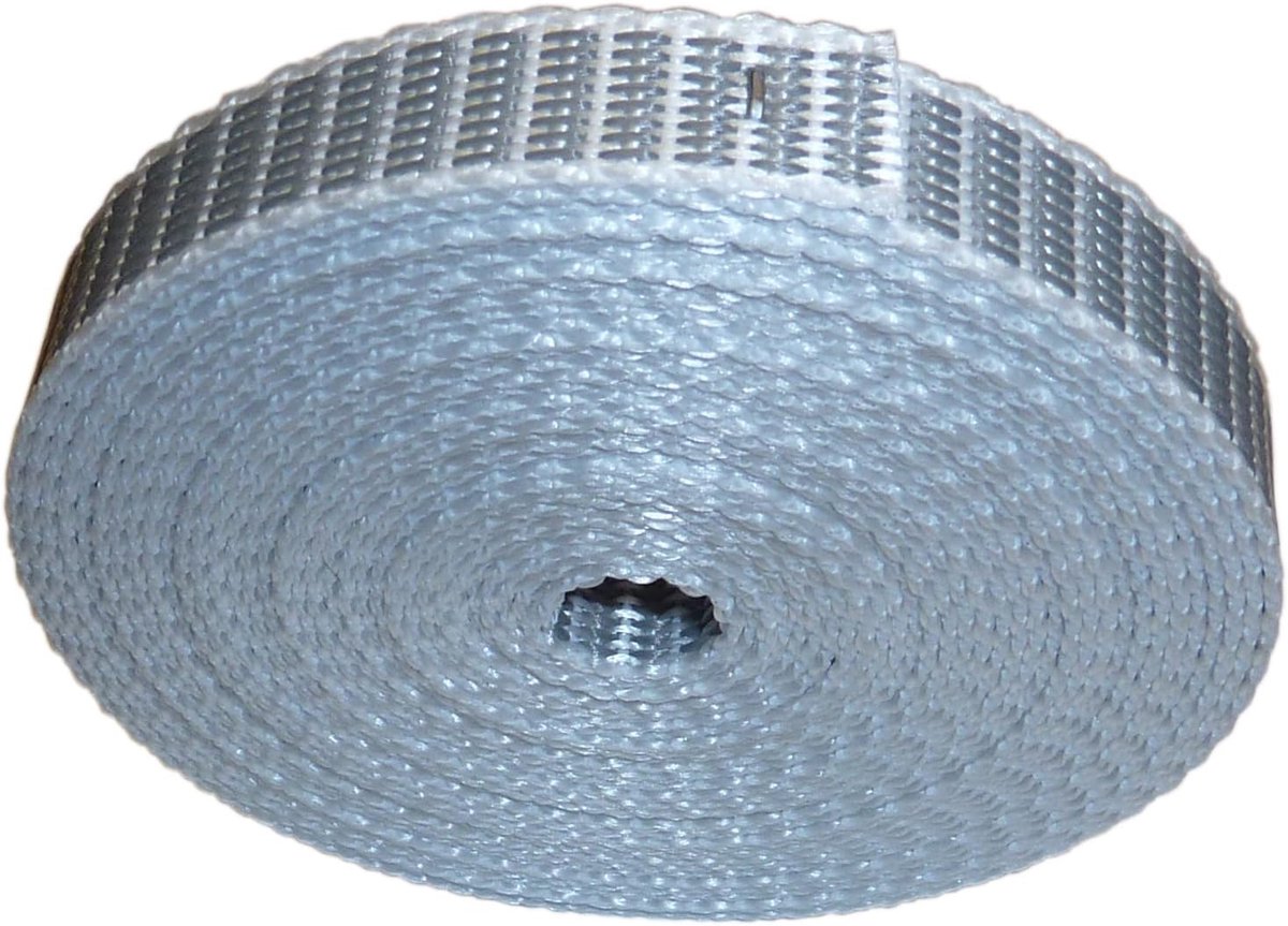 SnelShoppen - 5m Extreme Rolluiken Mini Band 14mm voor Rolluiken en Gordijnen - Grijs - Duurzaam en Sterk - Perfect voor Thuis, Tuin en Meer