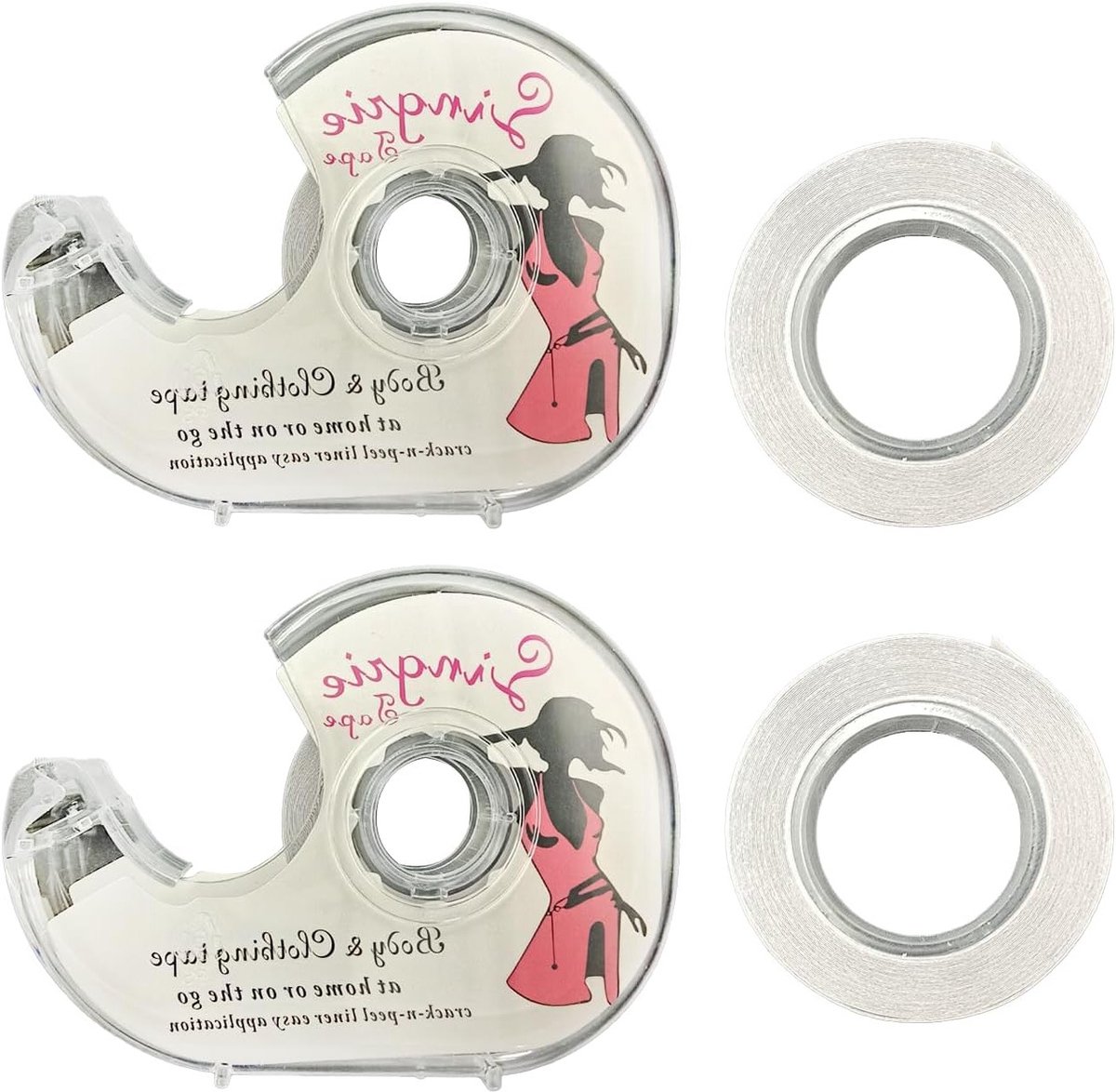 Doppelseitige Fashion Tape voor Kleding - Transparante Hechtband voor BH-Tragers, Huidvriendelijk en Veilig, 2 Stuks