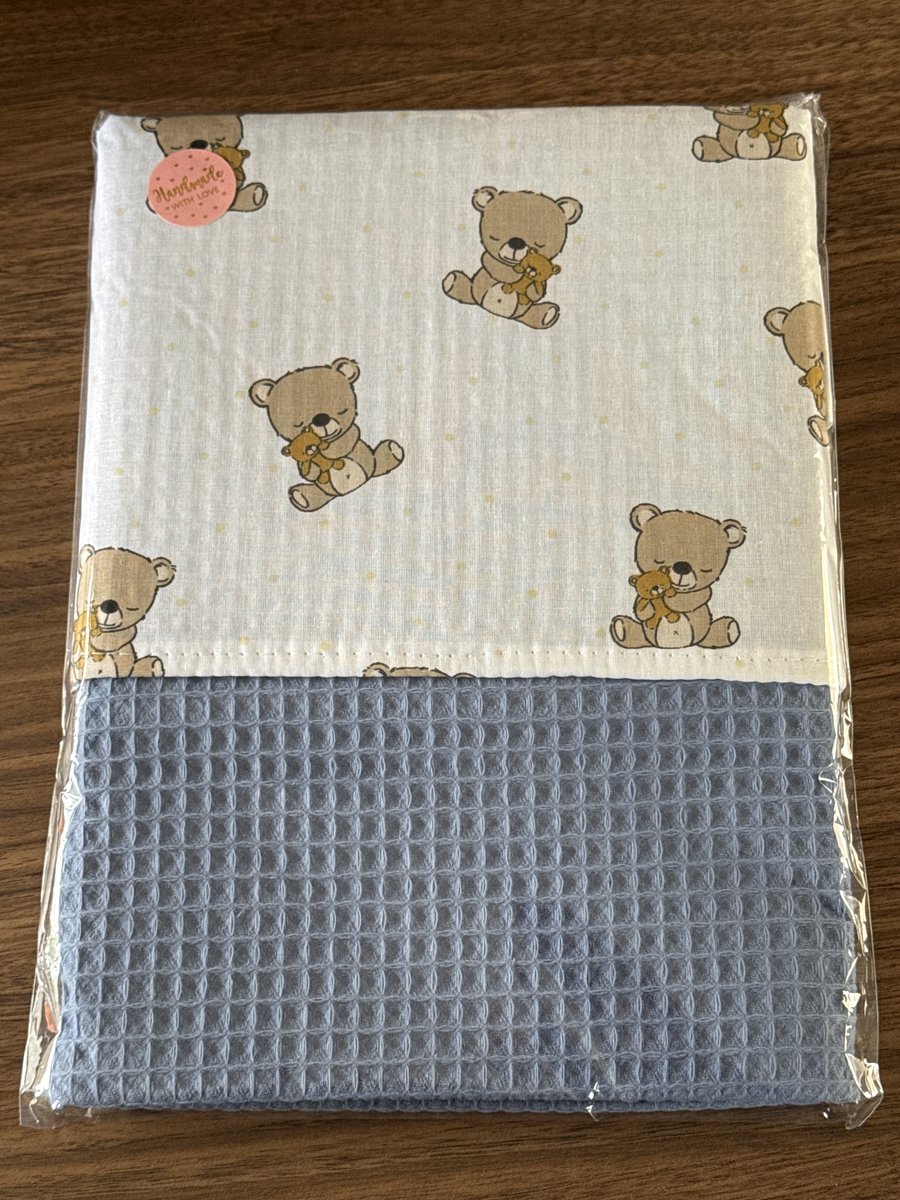 baby deken kinderwagen deken wieg deken jeans teddy beer 60 x 90 cm
