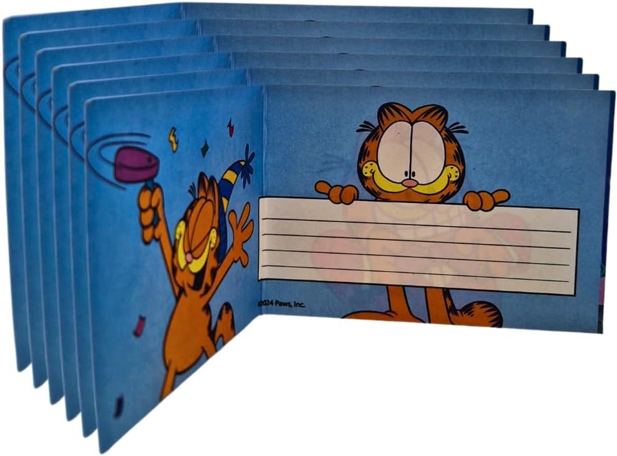SnelShoppen - Garfield Kinderverjaardagsuitnodigingen - 6 Stuks - Unieke Ontwerpen voor Jongens en Meisjes - Uitnodigingen voor Feestjes en Verjaardag