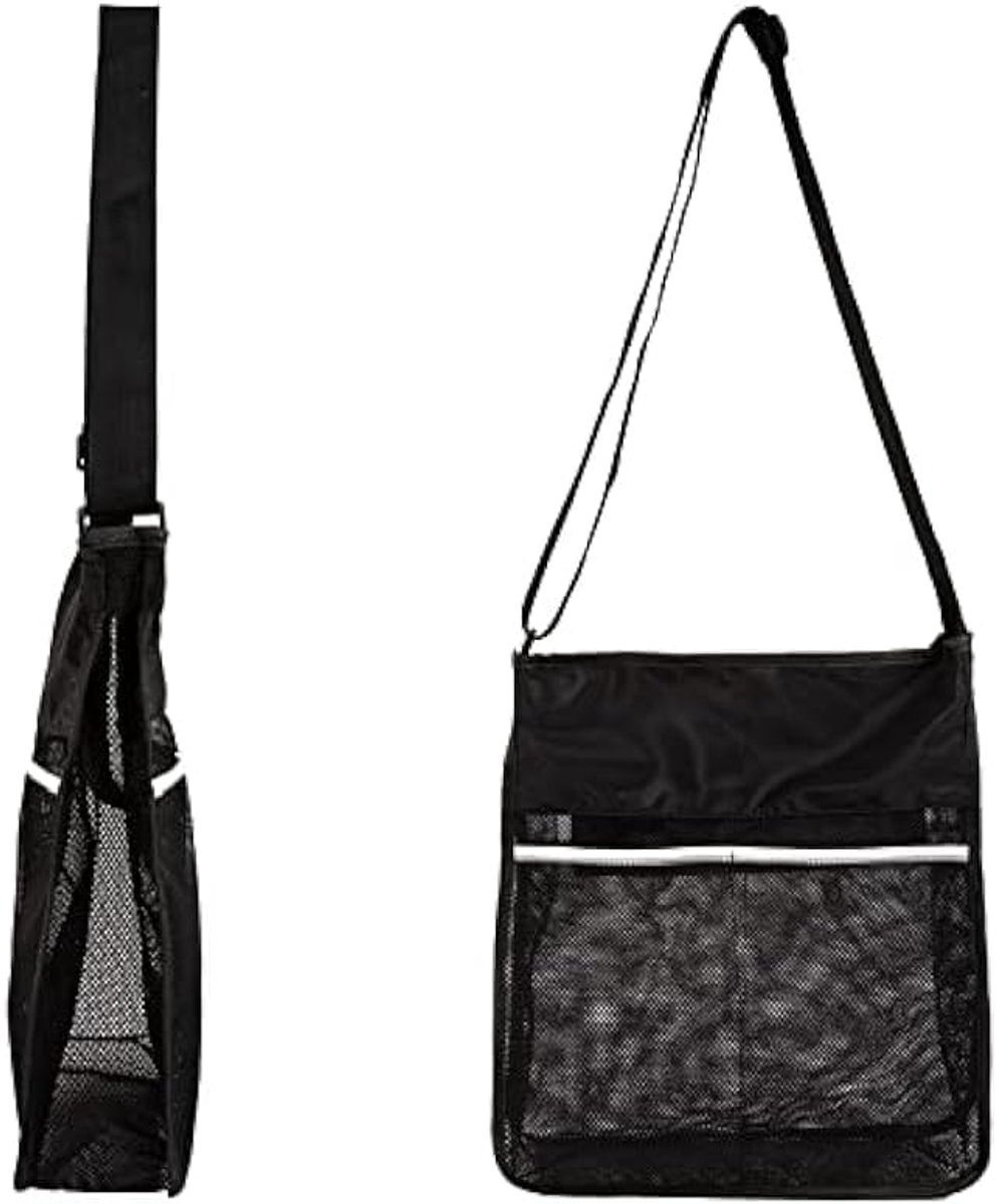 SnelShoppen - Mesh Strandtas, Strand Speelgoed Tas met Telefoonvak, Tote Bag, Net Bag, Strandtas met Rits, Binnenzak voor Kinderen, Mannen, Gym, Reize