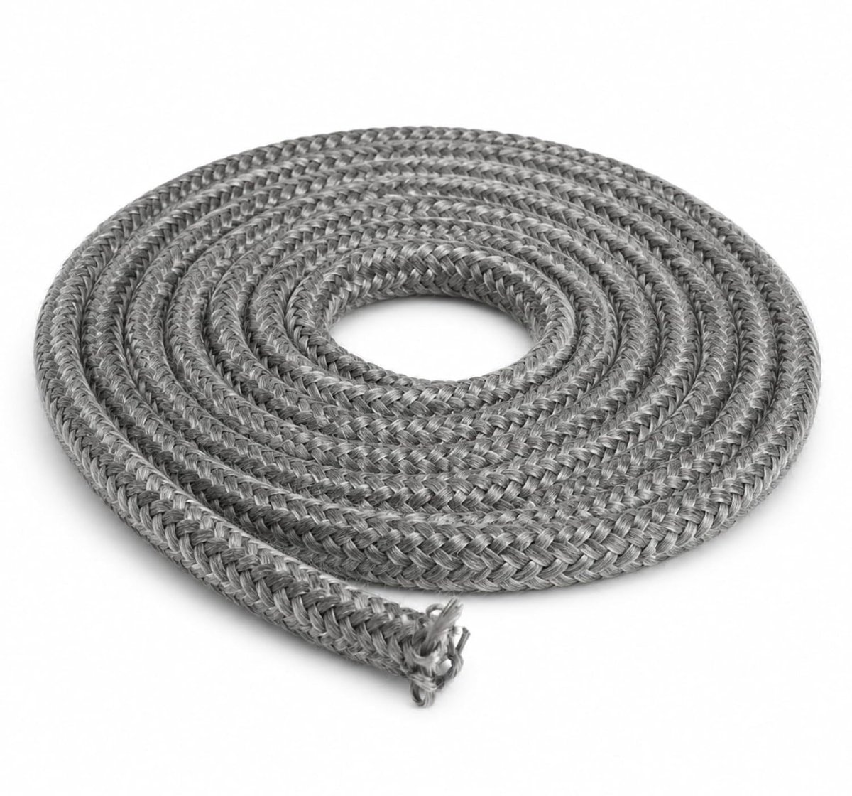SnelShoppen - 6 mm x 2,5 m Hittebestendig Glasvezel Afdichtkoord met 4 Hoge Temperatuur Plakbanden - Brandwerende Afdichting voor Houtkachel en Open H