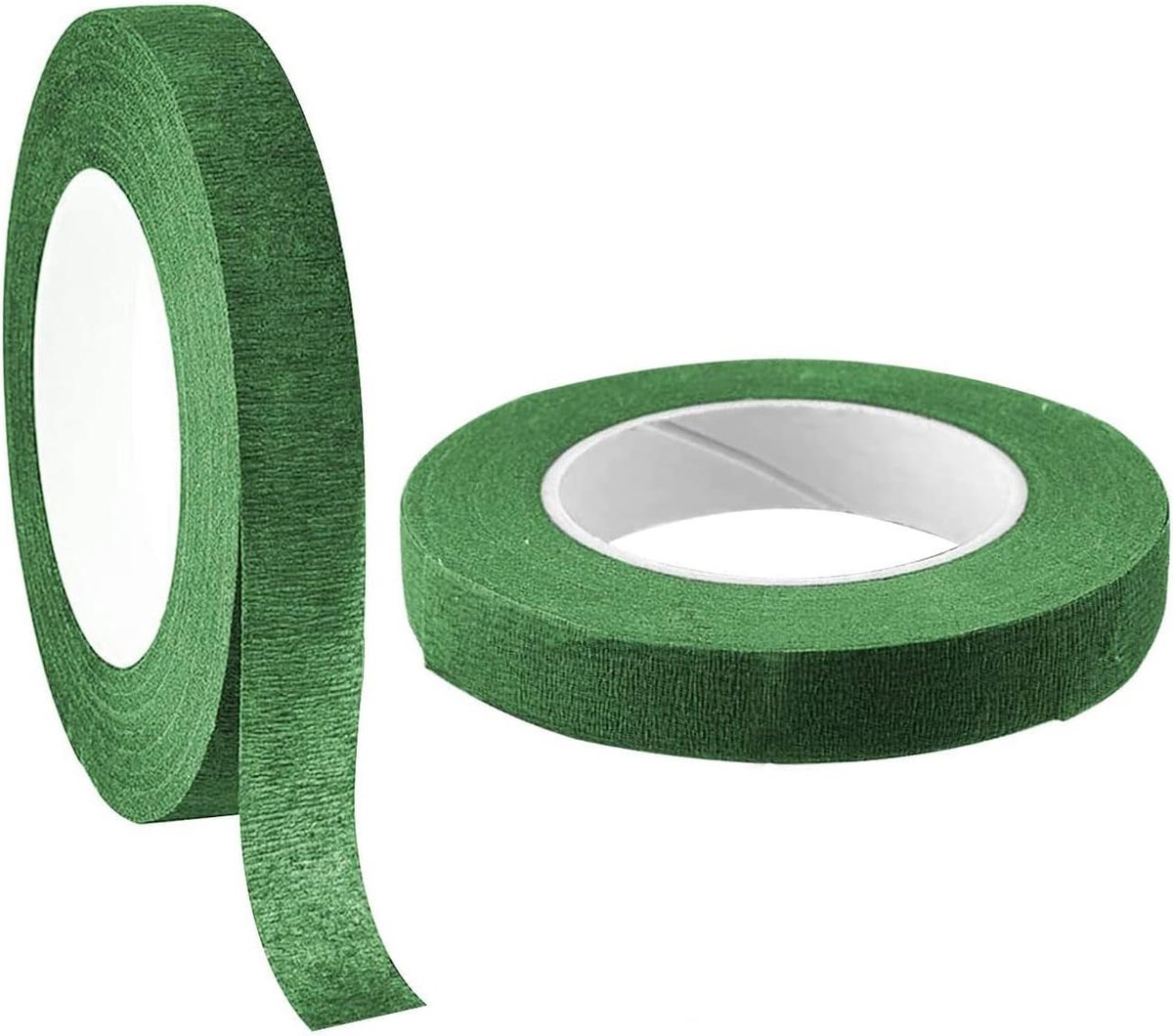 SnelShoppen - Florist Tape 2 Rollen - Zelfklevende Bloem Ribbons - Crepe Papier 27m x 12mm - Perfect voor Corsages, Boeketten en Bloemenverpakkingen -