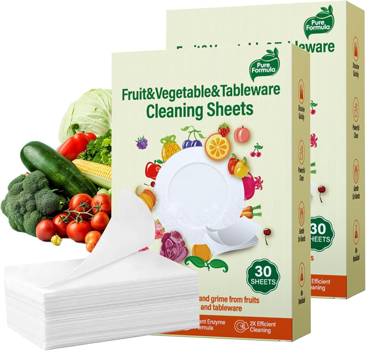 SnelShoppen - Vaatwasservellen 60 Stuks - Sterke Reiniging - Biologisch Afbreekbaar - Milieuvriendelijk - Fruit- en Groentereiniging - Voor Stralend S