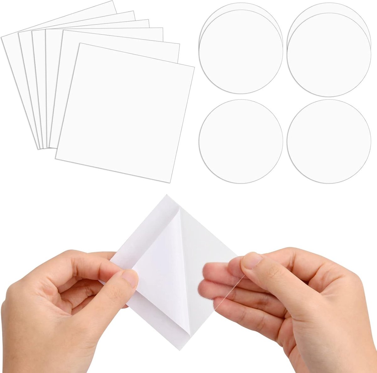 SnelShoppen - 12 Pcs TPU Reparatie Patches, Waterdichte Transparante Zelfklevende Patches voor Tent, Rubber Boot, Zwemband, Luchtbed, Donsjack, Campin