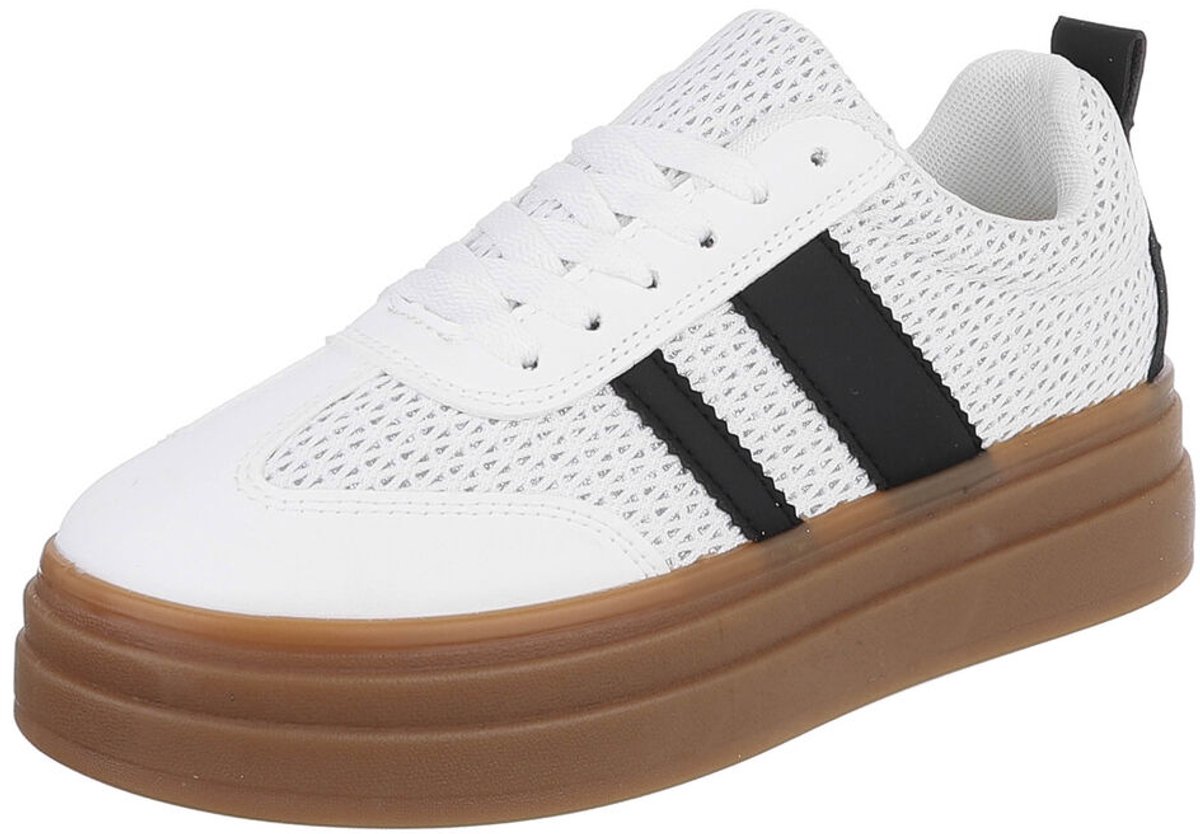 Sneaker - Platformzool en vetersluiting - Dames/Heren Mt:38