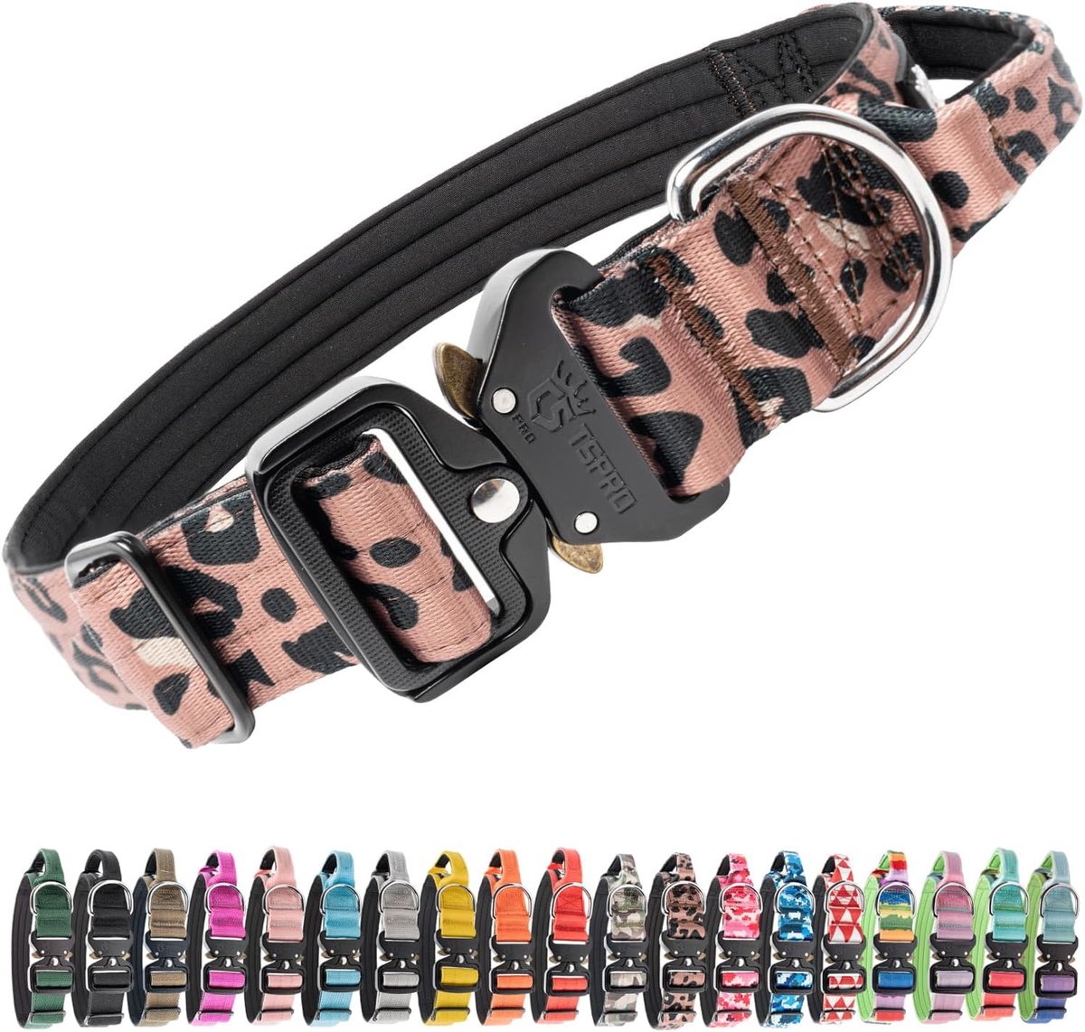 SnelShoppen - Premium Hondenhalsband met Handvat, Verstelbare Dikke Halsband met Snelsluiting, Stevige en Duurzame Halsband voor Middelgrote tot Grote