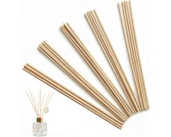 SnelShoppen - 30 Stuks Rotan Diffusersticks 30 cm - Natuurlijke Rietvezel Aromasticks voor Thuis, Kantoor, Spa's en Hotels - Houtkleur, Geurverspreidi