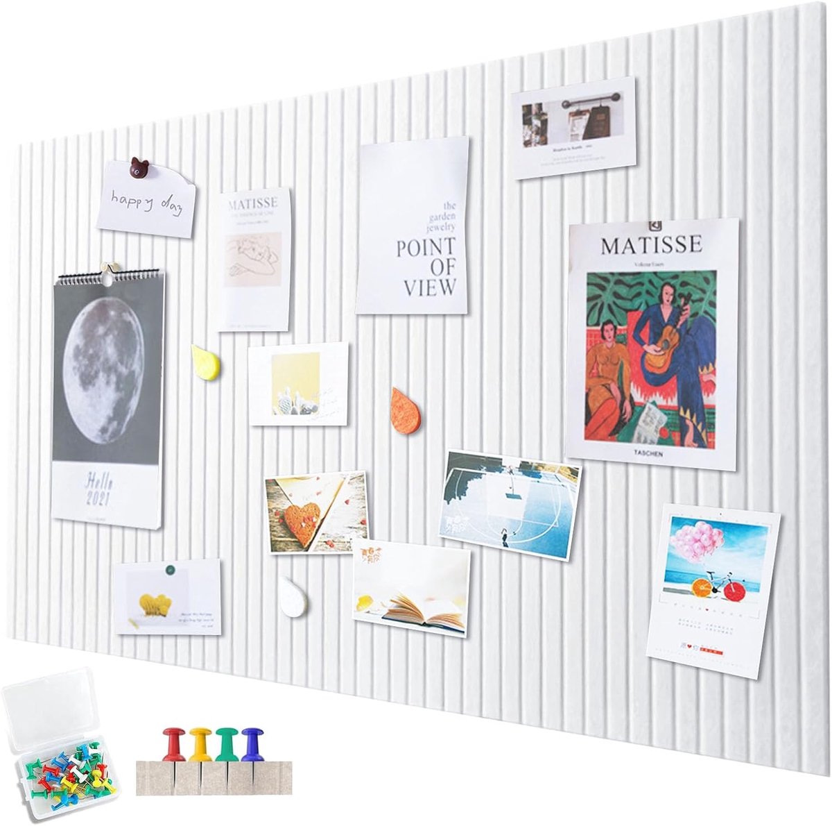 SnelShoppen - Grote Vilt Prikbord Zelfklevend 120 x 90 cm Decoratief Vilt Prikbord 1 cm Dik Vouwbaar Foto Bord Memo Bord Muurdecoratie voor Kantoor Ke