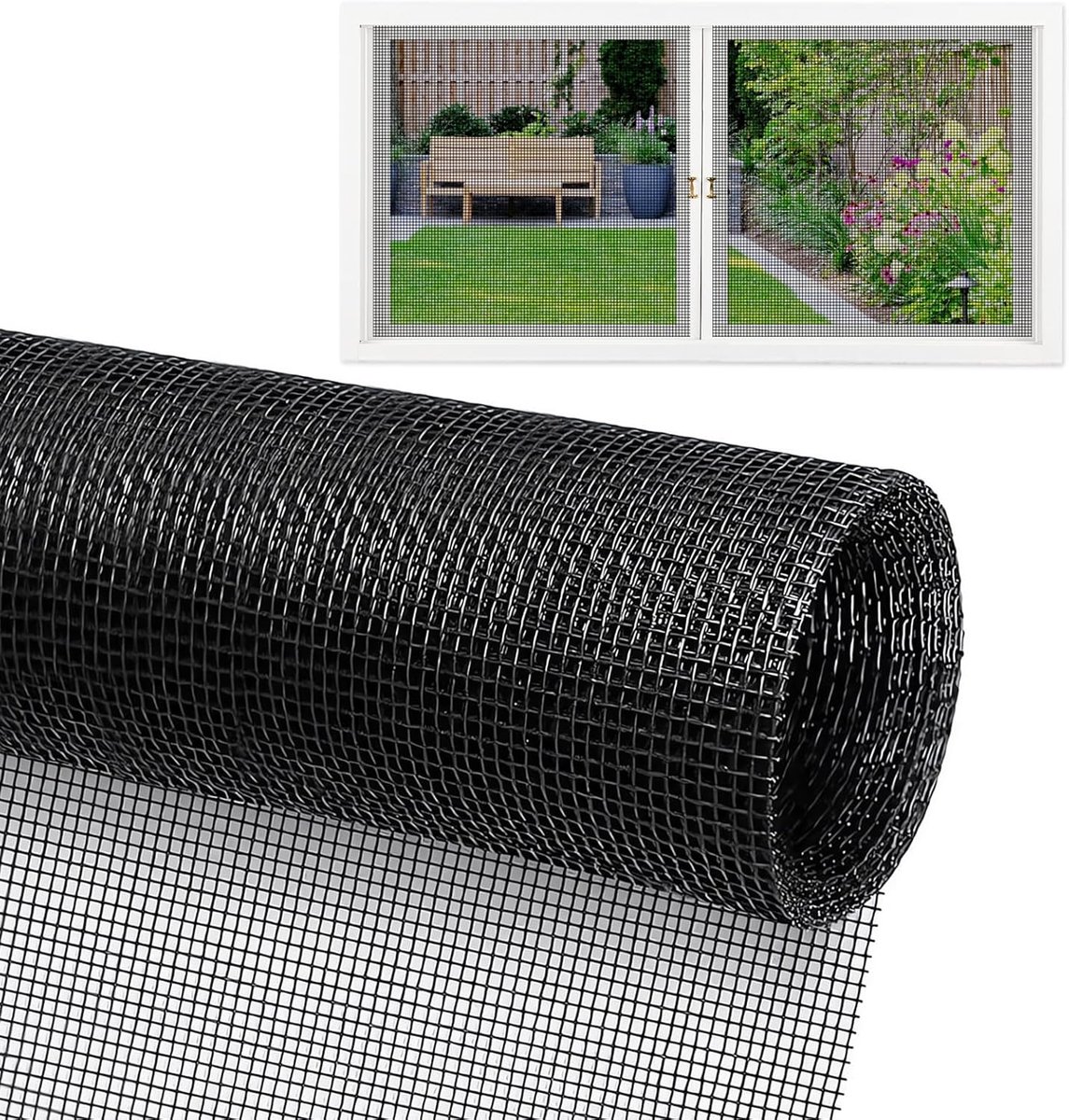 SnelShoppen - Vliegenhor Op Maat 252 x 122 cm, Insectenbescherming, Vlamvertragend Glasvezel Mesh voor Dakramen en Balkondeuren