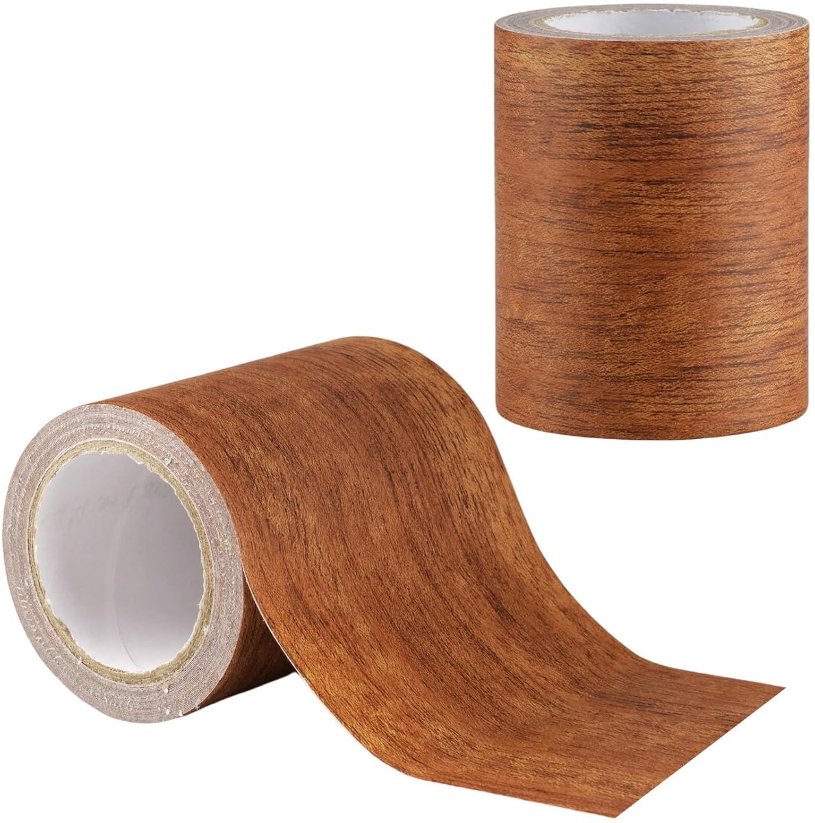 SnelShoppen - Floor Repair Tape Houtlook - Plakband voor Vloerherstel - Imitatie Houtnerf Duct Tape - 8cm x 4.57m - Donkerbruin - Voor Meubels en Deur