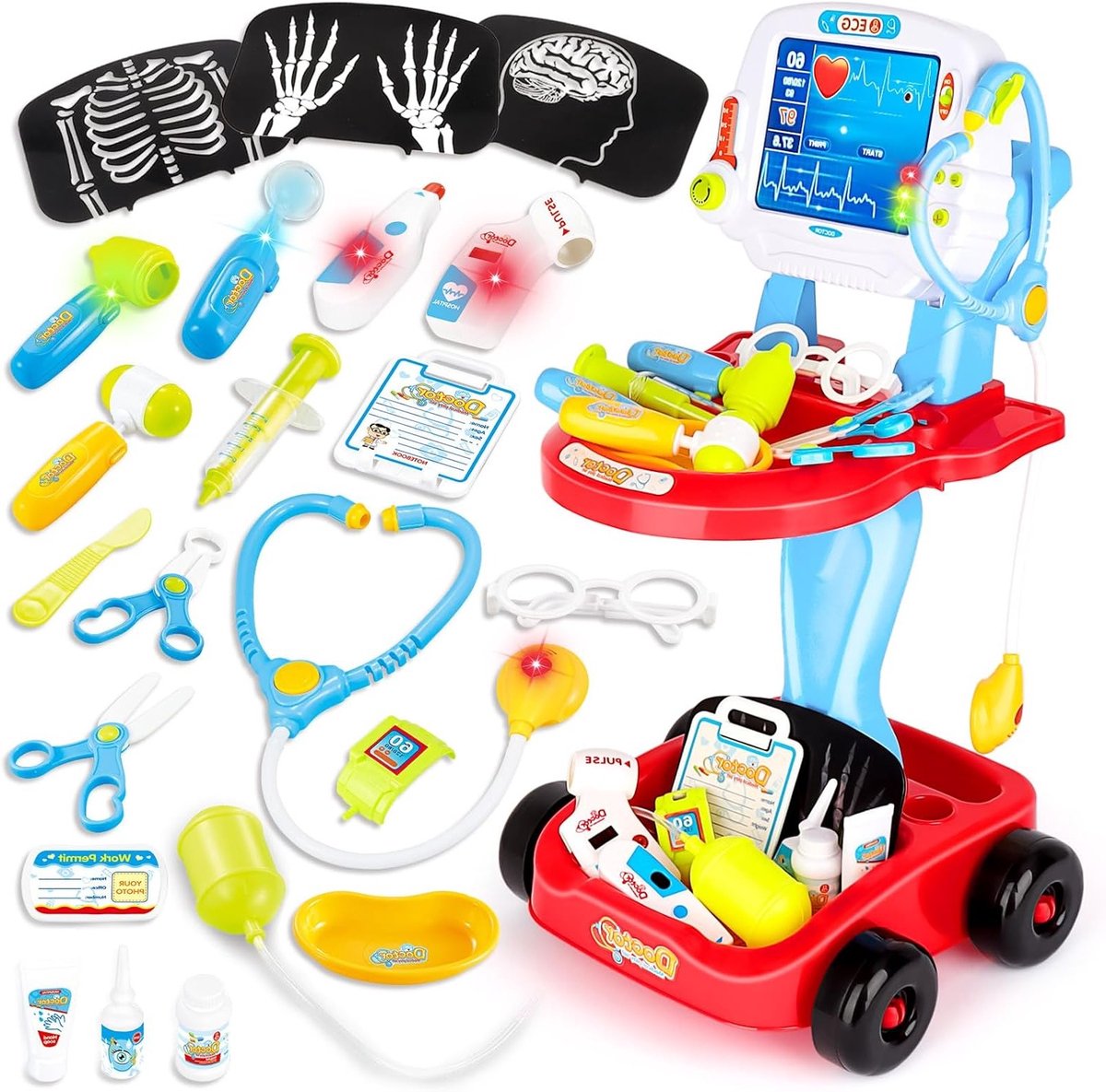 Speelgoed Medisch Centrum voor Kinderen - Draagbare Doktersset met Accessoires voor Rollenspel