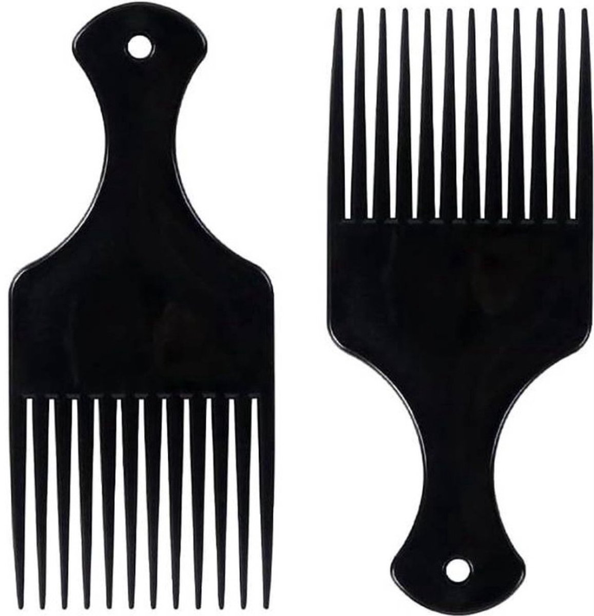 *** 2 stuks Afro Kam Brede Tanden Kammen - Perfect voor dik, lang en krullend haar - Haar mode Kapper Style Heble® ***