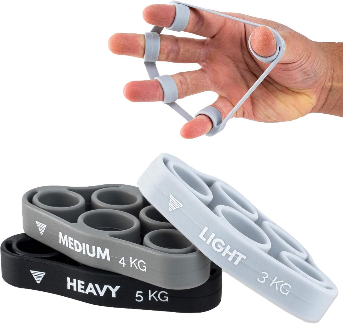 SnelShoppen - Finger Trainer Hand Trainer met Drie Weerstandsniveaus, Grip Krachtversterker voor Calisthenics, Fitness & Krachttraining, Compact & Duu