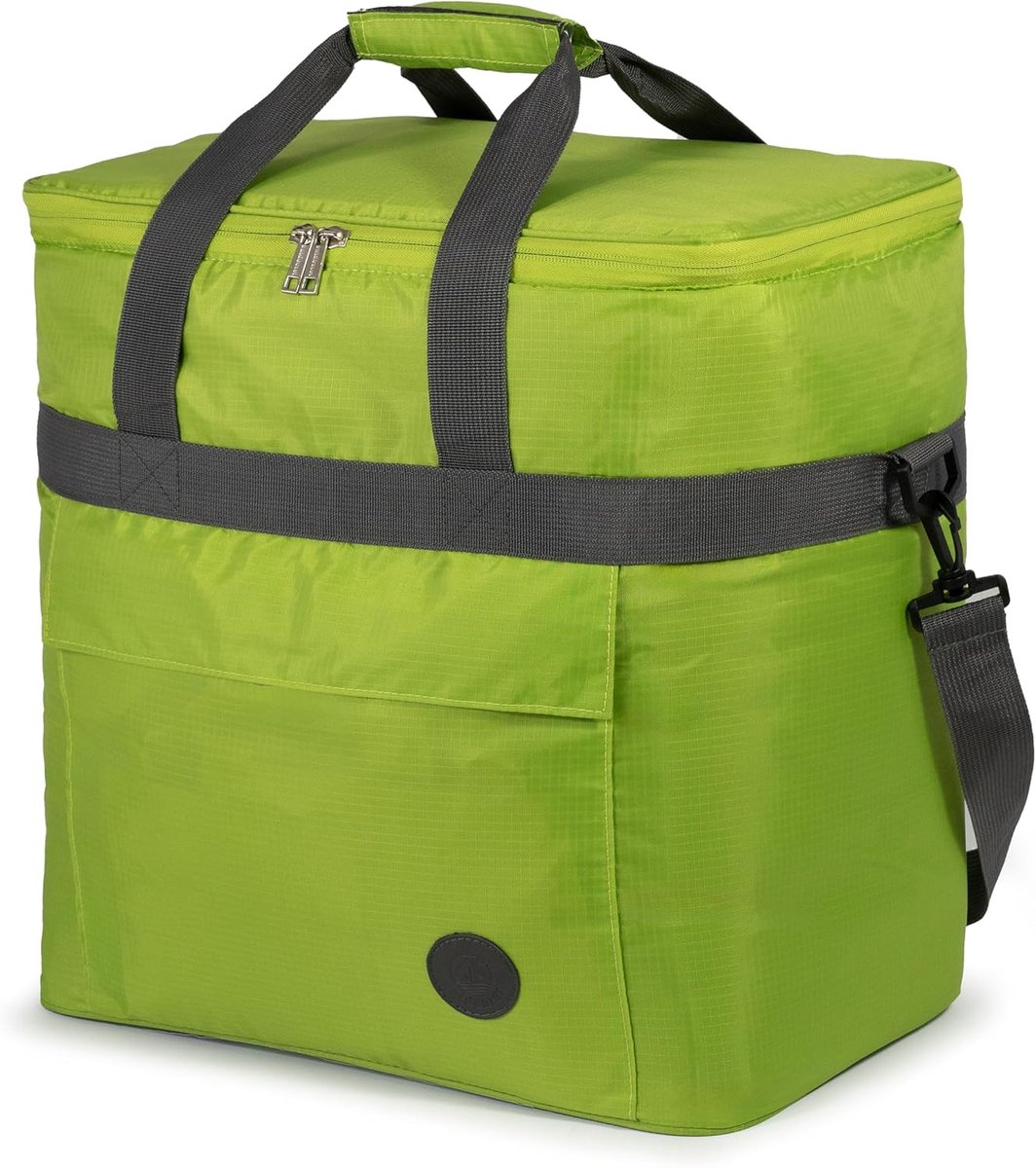 SnelShoppen - Outdoor Koeltas Cool Butler 15L - Isolerende Thermal Bag, Vouwbare Picknicktas voor Eten en Drank, Groene Koeltas voor Camping, Feest en